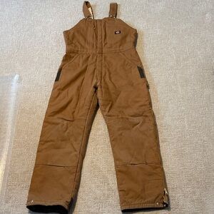 Dickies Brown Quilted Overalls Womens